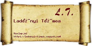 Ladányi Tímea névjegykártya